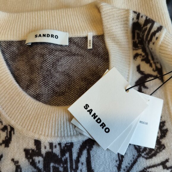 Sandro, New With Tags, Wool Chasmire Knit Top - Picture 6 of 9